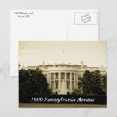 1600 Pennsylvania Avenue Briefkaart (Voorkant / Achterkant)