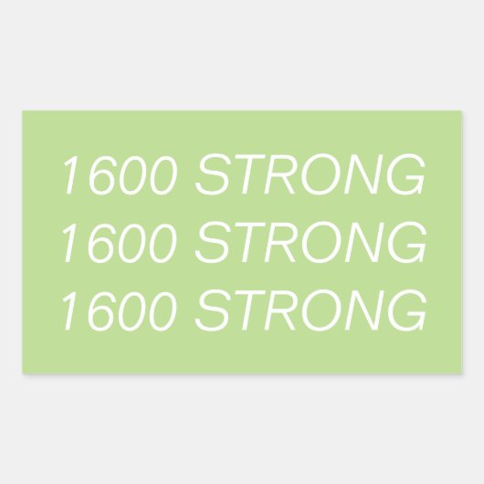 1600 STERKE STICKER (Voorkant)