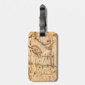 1600s New England Kaart van Indiaanse stammen Bagagelabel (Achterkant verticaal)