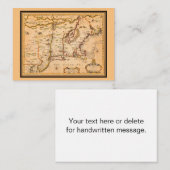 1600s New England Kaart van Indiaanse stammen Notitiekaartje (Voorkant / Achterkant)