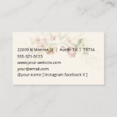 1600s Vintage Dutch Floral Swag Visitekaartje (Achterkant)