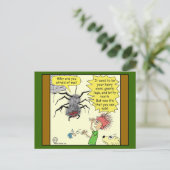 1605 Bang voor spinnen Cartoon Briefkaart (Staand voorkant)