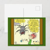 1605 Bang voor spinnen Cartoon Briefkaart (Voorkant / Achterkant)