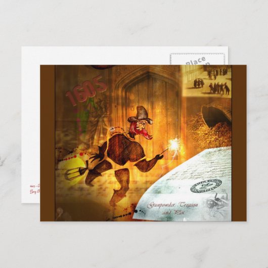 1605 - Het Gunkruit Plot (detail) Briefkaart (Voorkant / Achterkant)