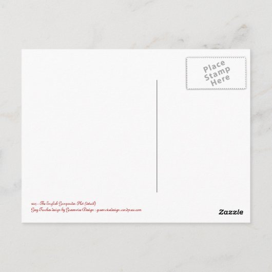 1605 - Het Gunkruit Plot (detail) Briefkaart (Achterkant)