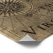 1606 Kaart van Virginia Poster (Hoek)