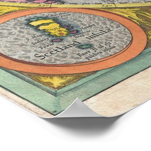 1606 Mercator Hondius Map of the Arctic Poster (Hoek)