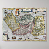 1609 Ierse kaart Poster (Voorkant)
