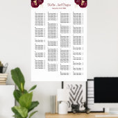 160 Bourgogne en goudbloementskaart Poster (Thuiskantoor)