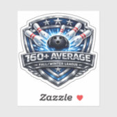 160+ Bowling Gemiddelde | Herfst / Winter Competit Sticker (Vel)
