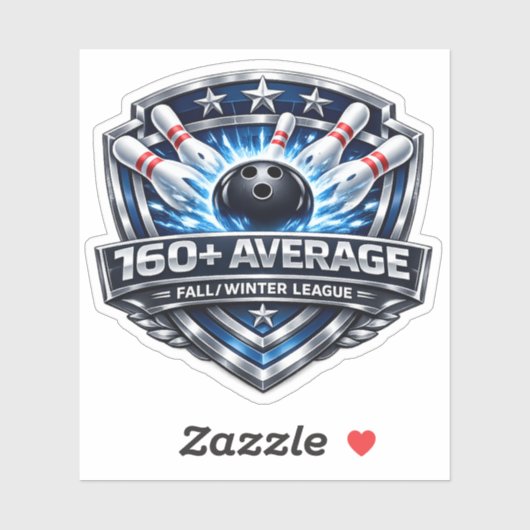 160+ Bowling Gemiddelde | Herfst / Winter Competit Sticker (Vel)