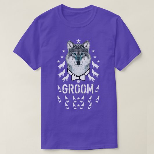 160 Wolf JGA GROOM bierflessen T-shirt (Design voorkant)