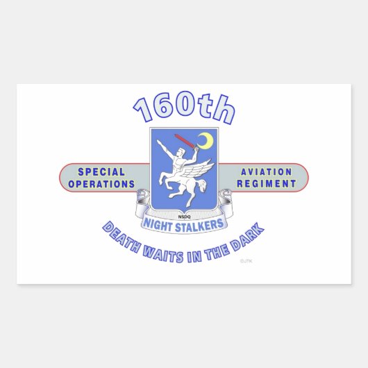 160E SPECIALE LUCHTVAARTMAATSCHAPPIJ SOAR RECHTHOEKIGE STICKER (Voorkant)