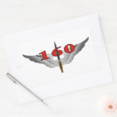 160e speciale luchtvaartregeling voor vluchtuitvoe rechthoekige sticker (Envelop)