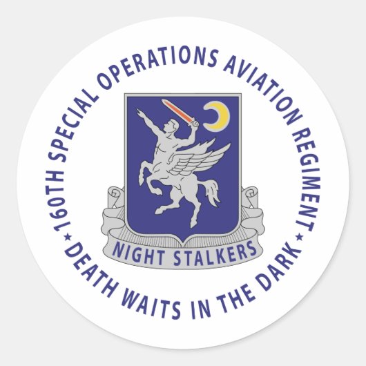 160e ZAR - Night Stalkers Ronde Sticker (Voorkant)