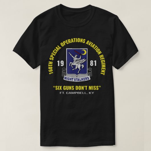 160th Night Stalkers Ft Campbell T T-shirt (Design voorkant)
