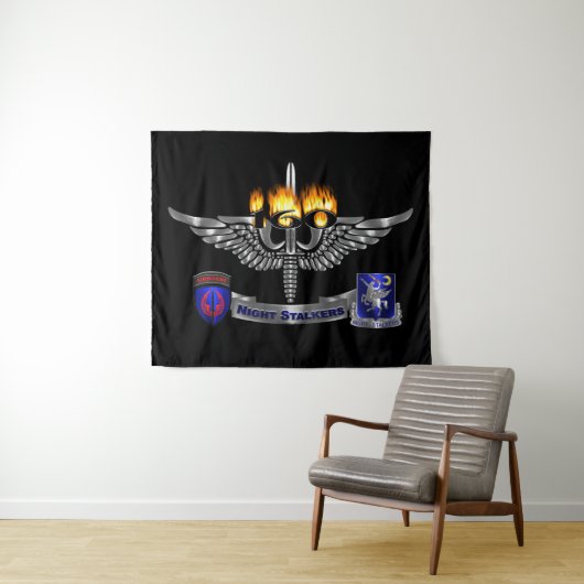 160th Special Operations Aviation NIGHT STALKERS Wandkleed (In Situ (horizontaal))