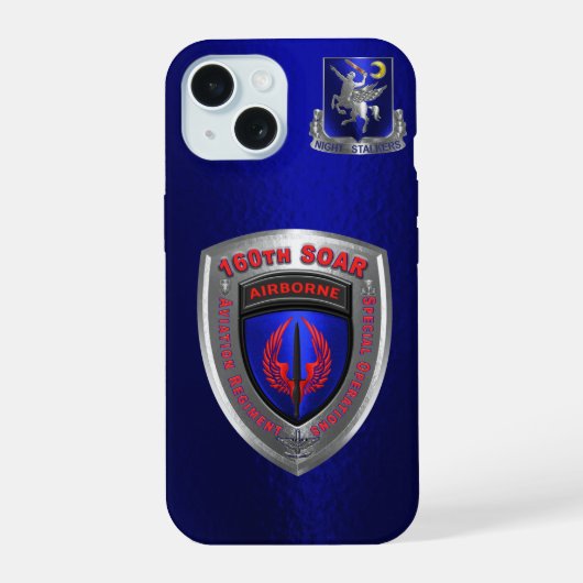 160th Special Operations Aviation Regiment SOAR iPhone 15 Case (Achterkant)
