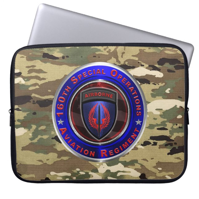 160th Special Operations Aviation Regiment SOAR Laptop Sleeve (Voorkant)