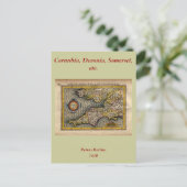 1610 Kaart van Cornwall, Devon, Somerset, enz. (Staand voorkant)