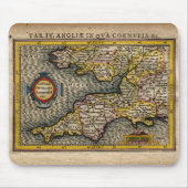 1610 Kaart van Cornwall, Devon, Somerset, enz. Muismat (Voorkant)