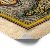 1610 Kaart van Cornwall, Devon, Somerset, enz. Poster (Hoek)