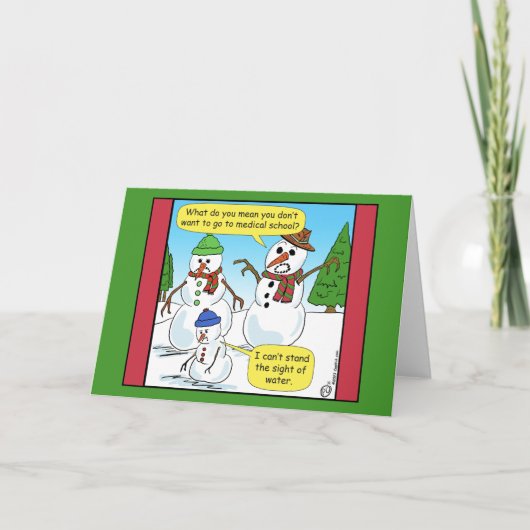 1611 Ik kan de aanblik van water Cartoon niet verd Kaart (Voorkant)