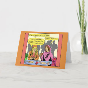 1614 Mijn moeder is Cartoon van een politieagent Kaart
