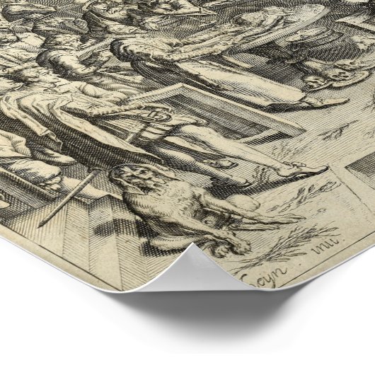 1616  sectie Anatomie afdrukken Poster (Hoek)