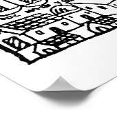 1616 Tekening van Cusco, Peru Poster (Hoek)