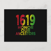1619 De zwarte geschiedenismaand van ons anker-pro Uitnodiging Briefkaart (Voorkant)