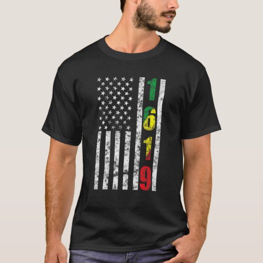 1619 Onze Ancestoren Afrikaanse Amerikaanse Pride  T-shirt (Voorkant)