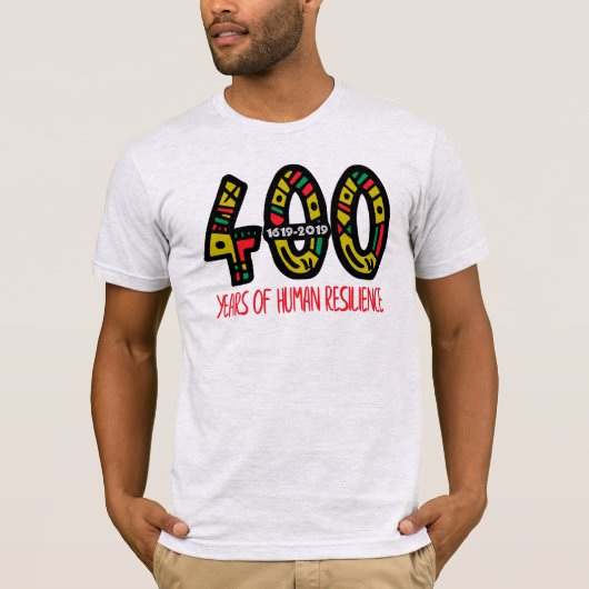 1619 Onze voorouders projecteren 400 jaar menselij T-shirt (Voorkant)