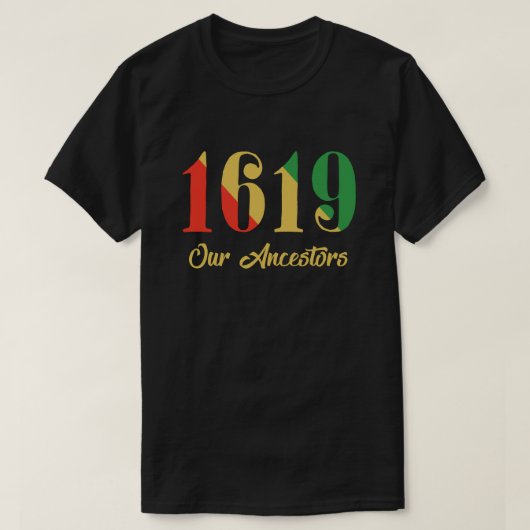 1619 Onze voorouders T-shirt (Design voorkant)