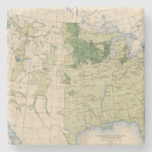 161 Gerst/vierkante mijl Stenen Onderzetter