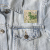 161 Gerst/vierkante mijl Vierkante Button 5,1 Cm (In situ)
