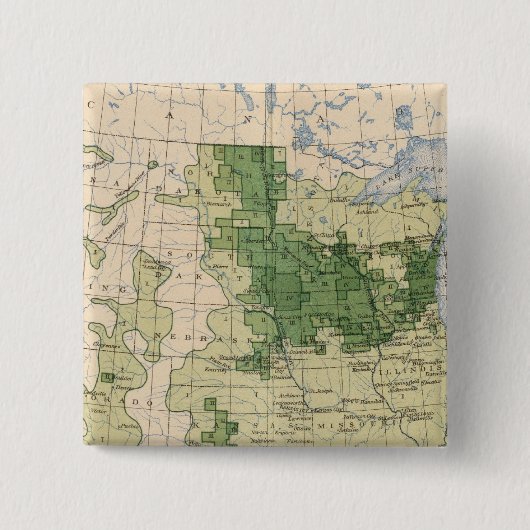 161 Gerst/vierkante mijl Vierkante Button 5,1 Cm (Voorkant)