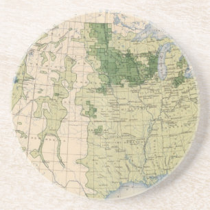 161 Gerst/vierkante mijl Zandsteen Onderzetter