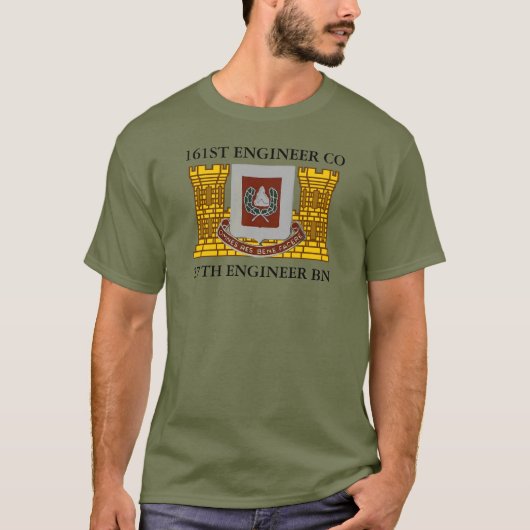 161ST ENGINEER COMPANY 27E ENGINEER BATTALION  T-SHIRT (Voorkant)