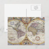 1626 Wereldkaart Briefkaart (Voorkant / Achterkant)
