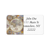 1626  Wereldkaart Etiket (Voorkant)