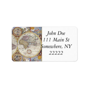 1626  Wereldkaart Etiket