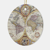 1626 Wereldkaart Keramisch Ornament (Links)