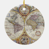 1626 Wereldkaart Keramisch Ornament (Achterkant)