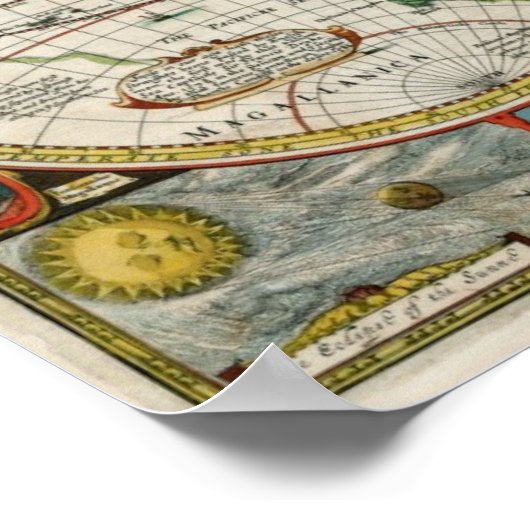 1627  Wereldkaart Poster (Hoek)