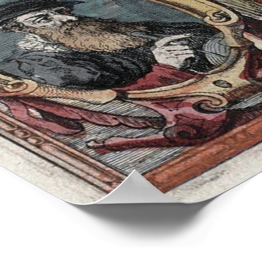 1630 Wereldkaart Poster (Hoek)