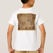 1633 Atantic Ocean Portolan Chart - Pascoal Roiz T-shirt (Achterkant)