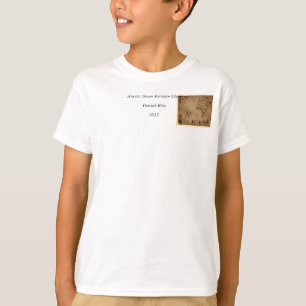 1633 Atantic Ocean Portolan Chart - Pascoal Roiz T-shirt