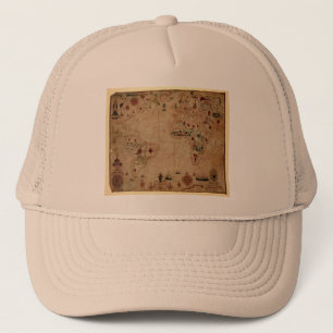 1633 Atantic Ocean Portolan Chart - Pascoal Roiz Trucker Pet