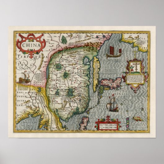 1633 China Map Poster (Voorkant)